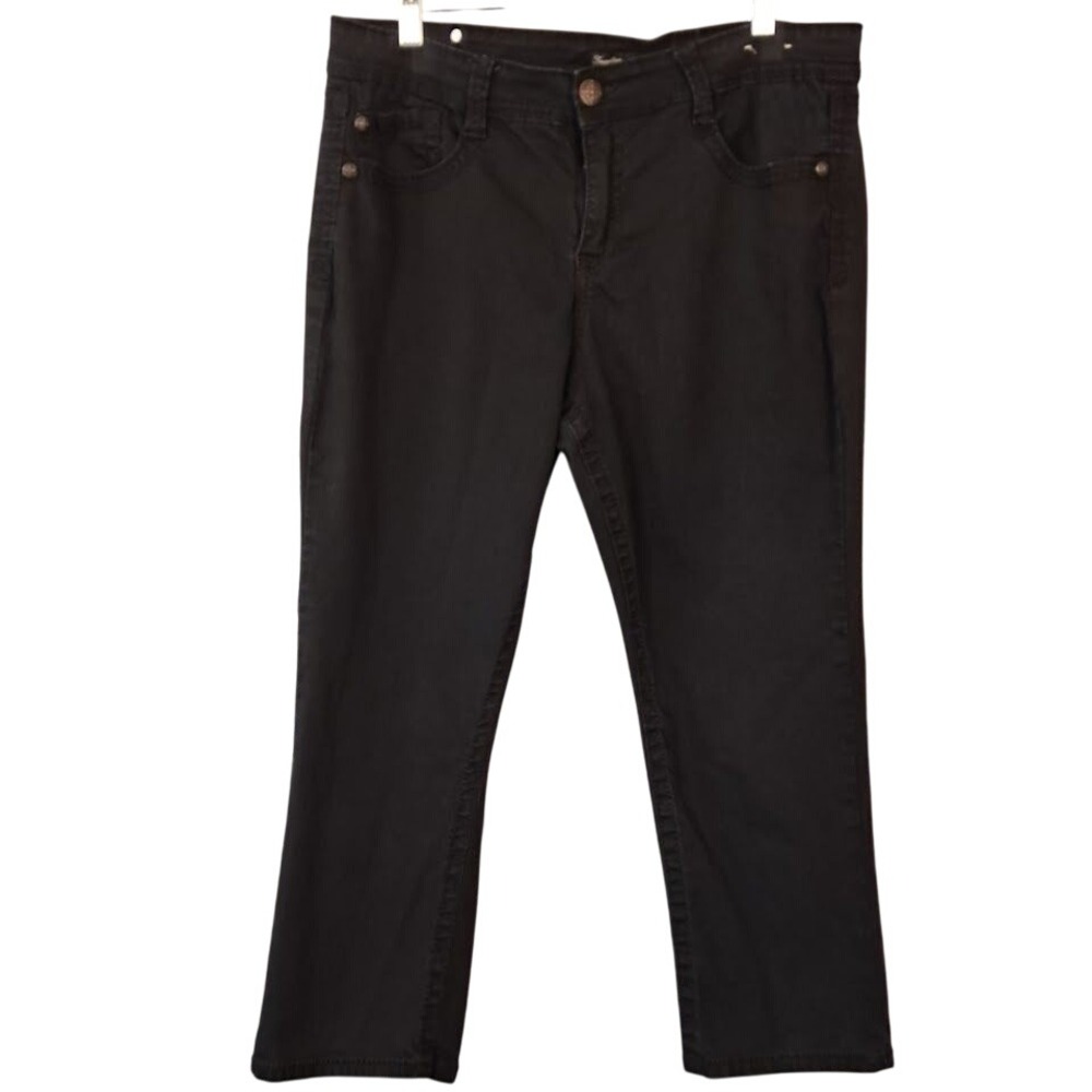 SUPPLIES‎ BY UNION BAY 14 Womens Mila Modern Crop Black Denim Jeans Mid-Rise